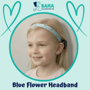 Blue Flower BAHA Headband (Cochlear BAHA, Oticon Ponto, Med-El Adhear)