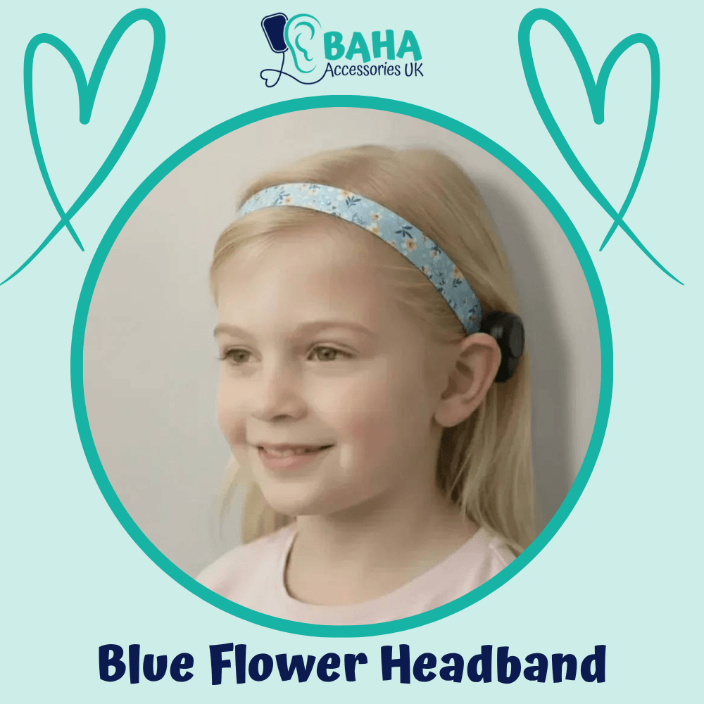 Blue Flower BAHA Headband (Cochlear BAHA, Oticon Ponto, Med-El Adhear)