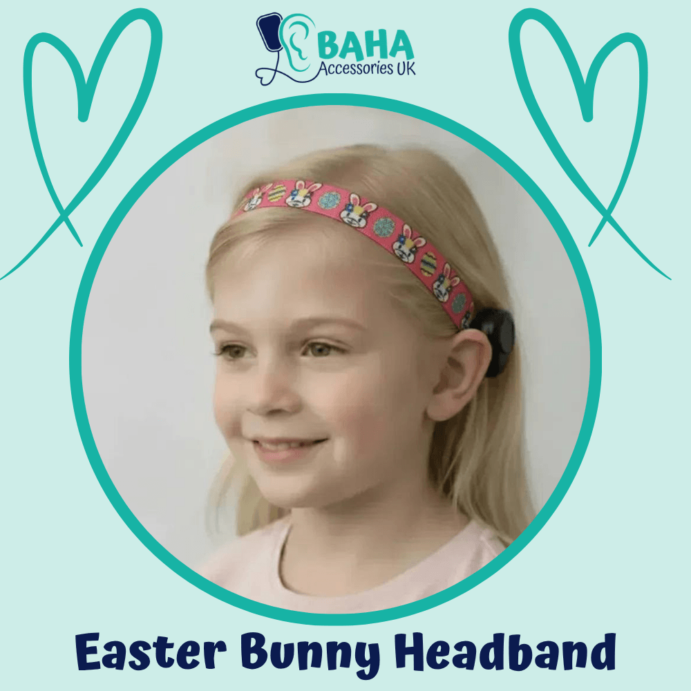 Easter Bunny BAHA Headband (Cochlear BAHA, Oticon Ponto, Med-El Adhear)