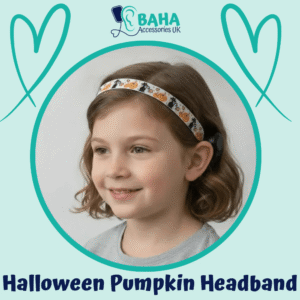 Halloween Pumpkin BAHA Headband (Cochlear BAHA, Oticon Ponto, Med-El Adhear)