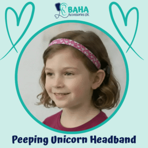 Peeping Unicorn BAHA Headband (Cochlear BAHA, Oticon Ponto, Med-El Adhear)