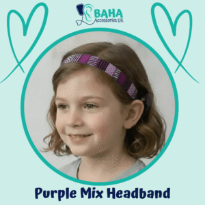 Purple Mix BAHA Headband (Cochlear BAHA, Oticon Ponto, Med-El Adhear)