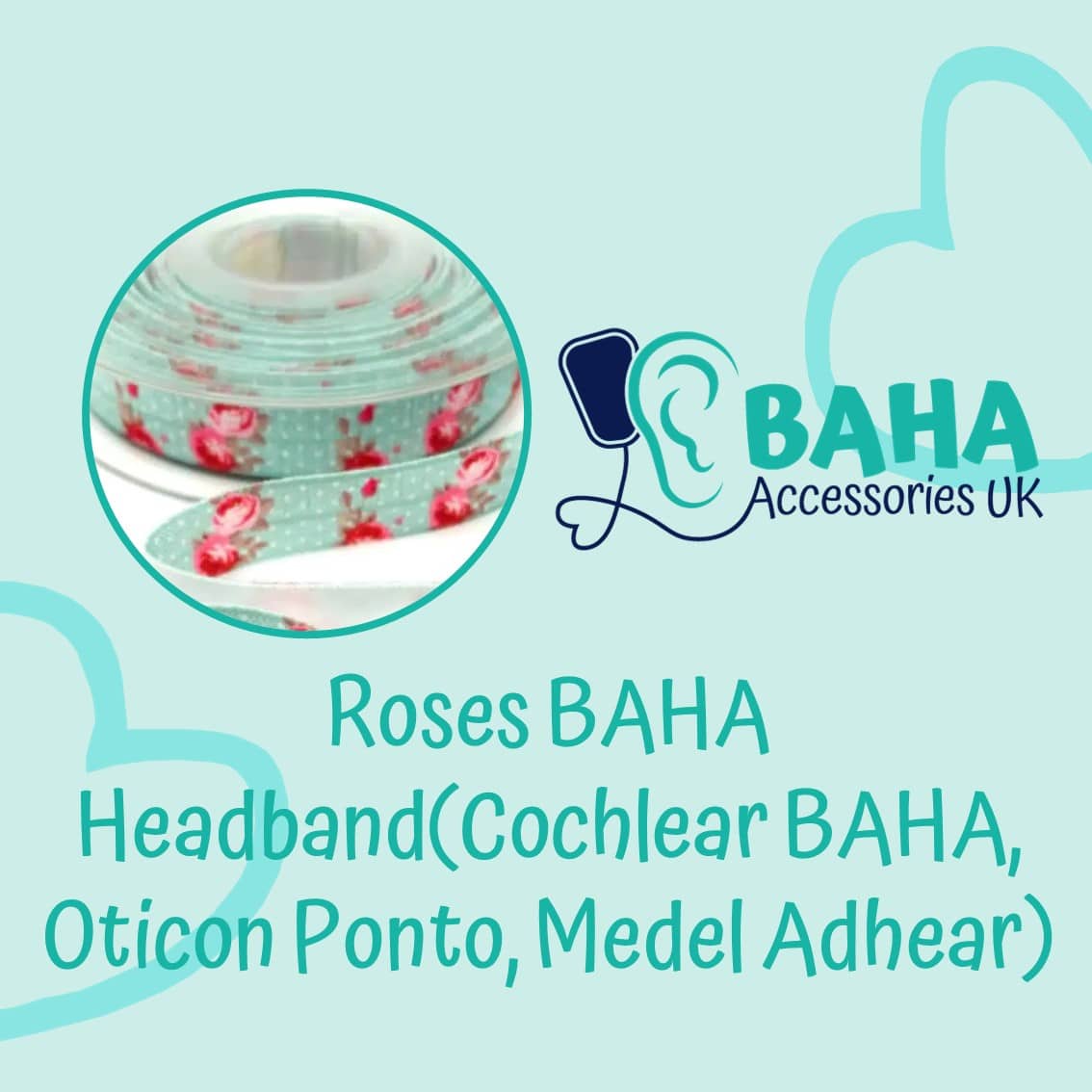 Roses BAHA Headband (Cochlear BAHA, Oticon Ponto, Med-El Adhear)