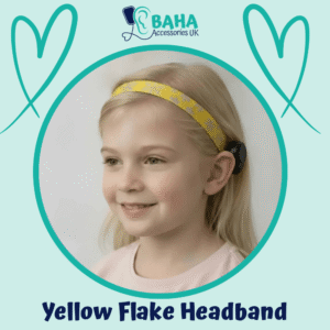 Yellow Flake BAHA Headband (Cochlear BAHA, Oticon Ponto, Med-El Adhear)