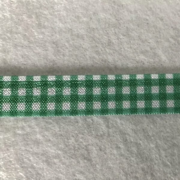 green gingham elastic