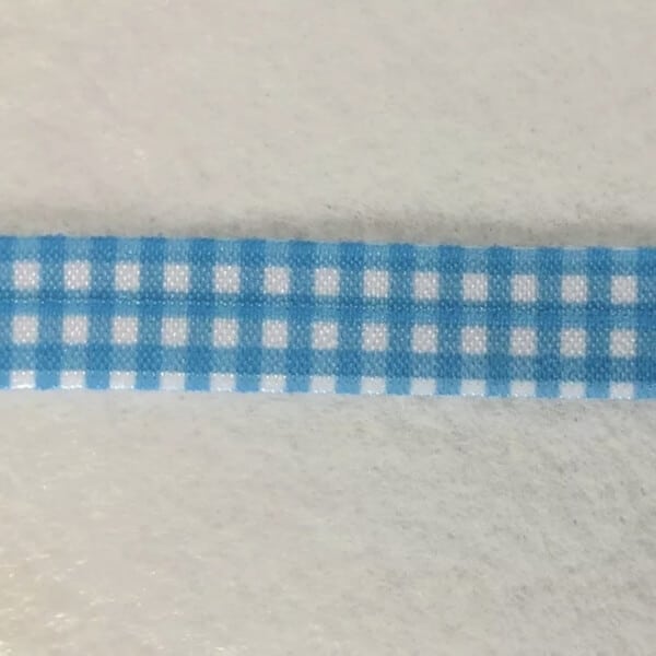 blue gingham elastic