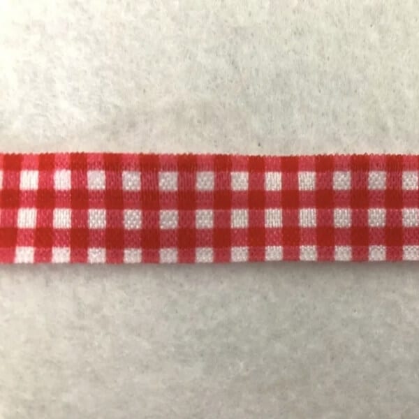 red gingham elastic