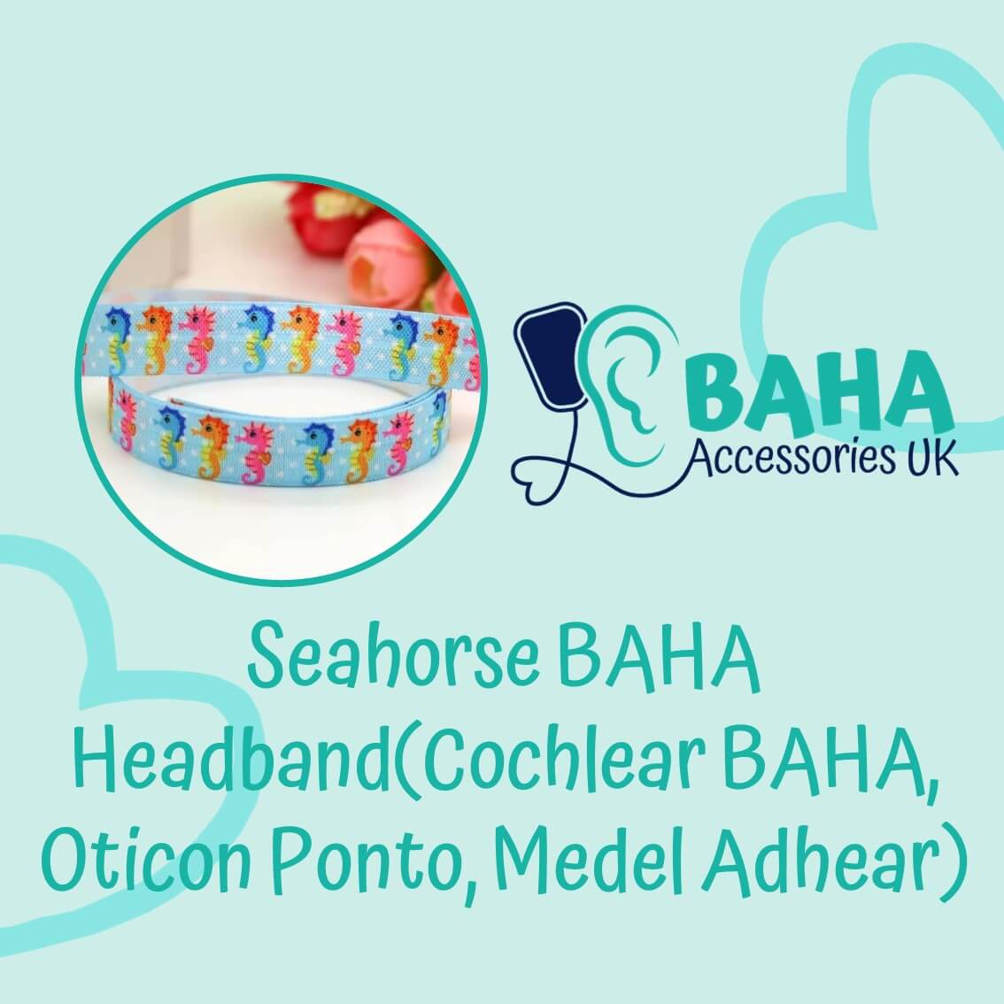 Seahorse BAHA Headband (Cochlear BAHA, Oticon Ponto, Med-El Adhear)