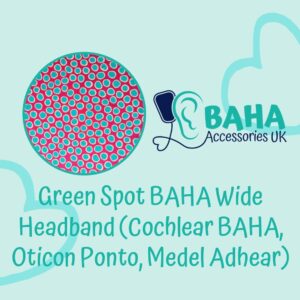 Green Spot BAHA Wide Headband (Cochlear BAHA, Oticon Ponto, Med-El Adhear)