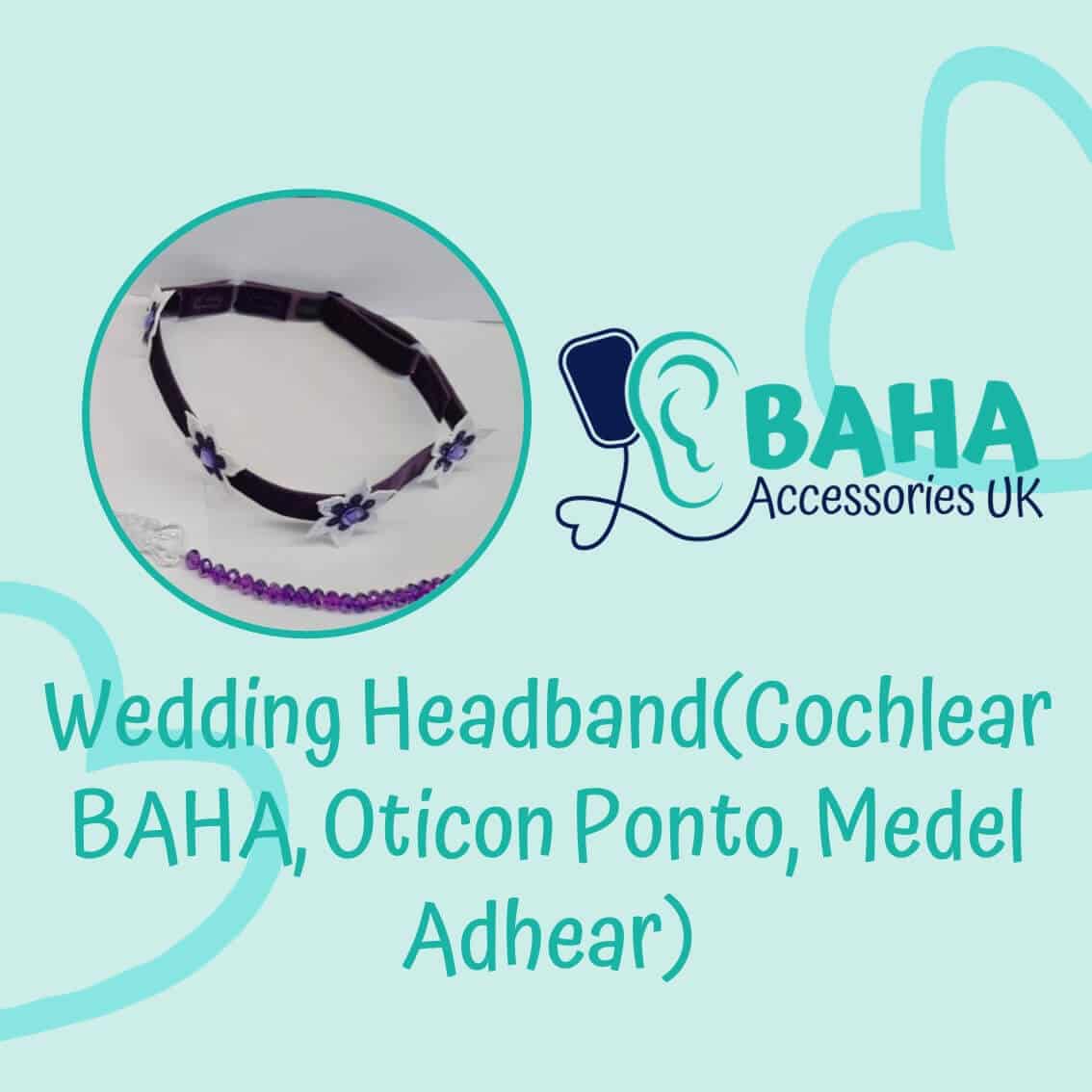 Wedding BAHA Headband & Matching Beaded Safety Line (Cochlear BAHA & Oticon Ponto) - Image 4