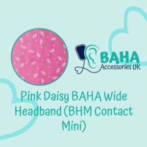 Pink Daisy Wide Headband (BHM Contact Mini & Puretone)