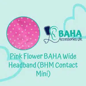 Pink Flower Wide Headband (BHM Contact Mini & Puretone)