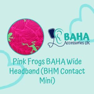 Pink Frogs Wide Headband (BHM Contact Mini & Puretone)
