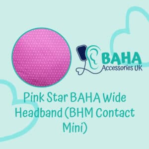 Pink Star Wide Headband (BHM Contact Mini & Puretone)