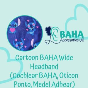 Cartoon BAHA Wide Headband (Cochlear BAHA, Oticon Ponto, Med-El Adhear)