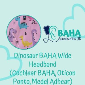 Dinosaur BAHA Wide Headband (Cochlear BAHA, Oticon Ponto, Med-El Adhear)