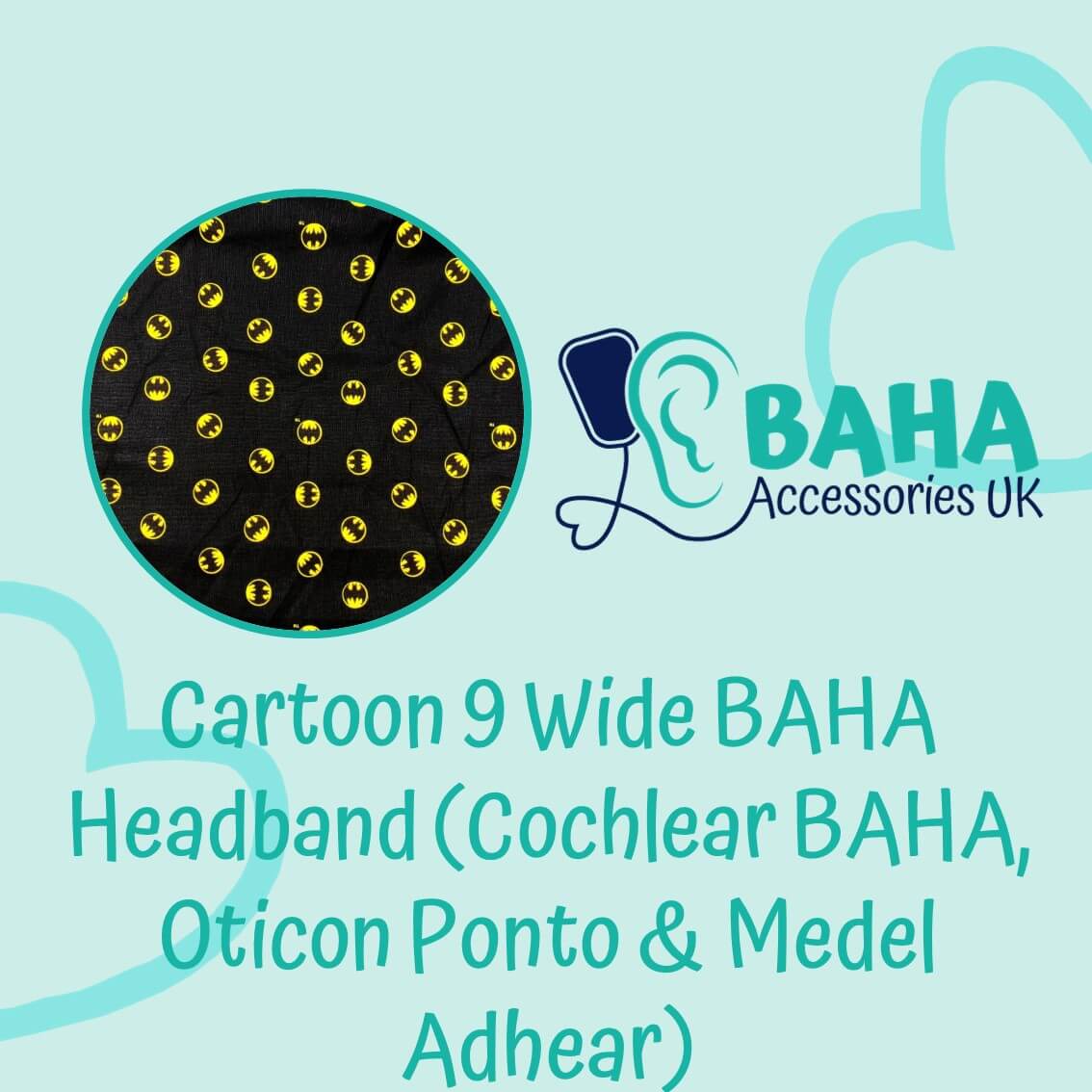 Cartoon 9 BAHA Wide Headband (Cochlear BAHA, Oticon Ponto, Med-El Adhear)