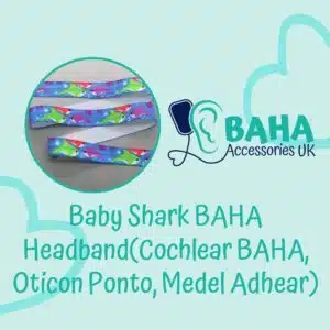 Baby Shark BAHA Headband (Cochlear BAHA, Oticon Ponto, Med-El Adhear)
