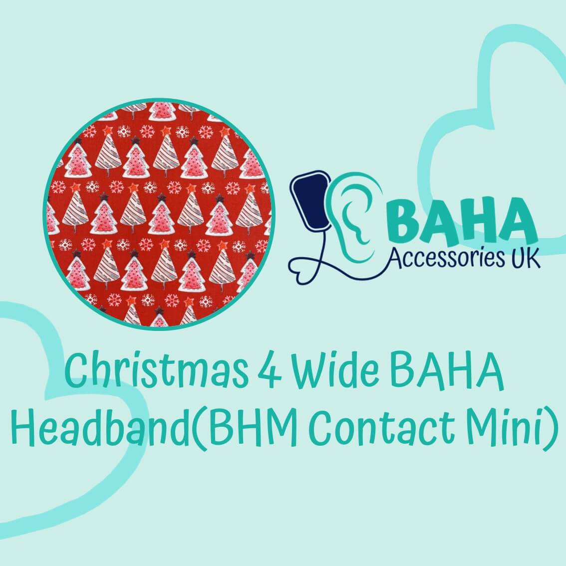 Christmas 4 Wide Headband (BHM Contact Mini & Puretone)