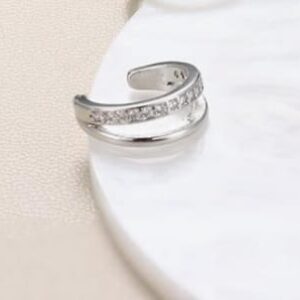 Stirling Silver Ear Cuff Safety Chain - Image 3