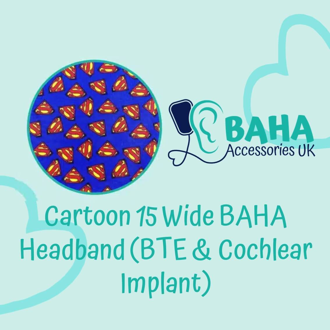 Cartoon 15 Wide Headband (BTE & Cochlear Implant)