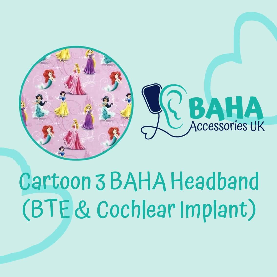 Cartoon 3 Wide Headband (BTE & Cochlear Implant)