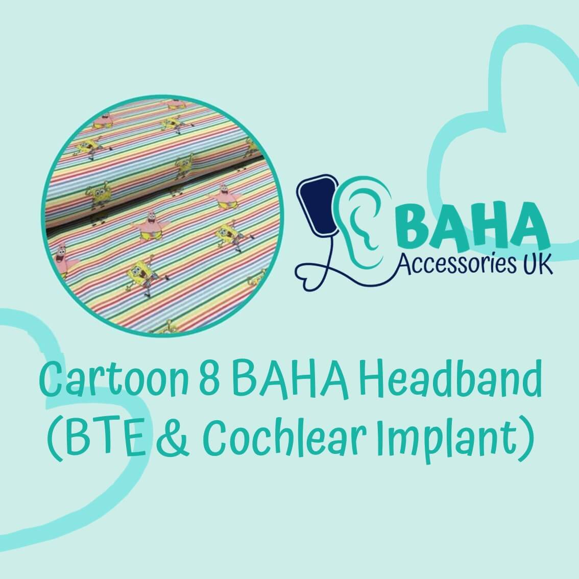 Cartoon 8 Wide Headband (BTE & Cochlear Implant)