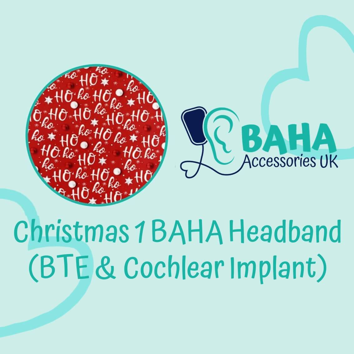 Christmas 1 Wide Headband (BTE & Cochlear Implant)