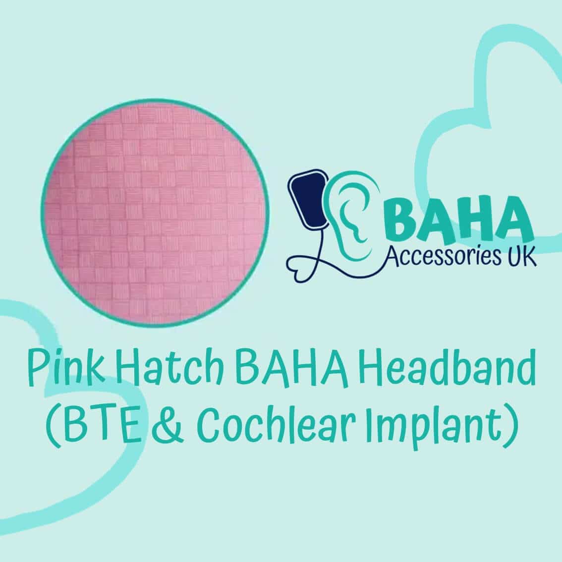 Pink Hatch Wide Headband (BTE & Cochlear Implant)