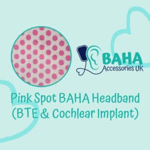 Pink Spot Wide Headband (BTE & Cochlear Implant)