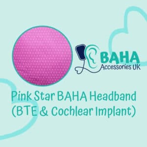 Pink Star Wide Headband (BTE & Cochlear Implant)