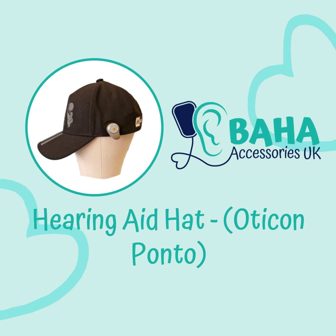 Hearing Aid Hat - New (Cochlear BAHA, Oticon Ponto & Med-El Adhear)