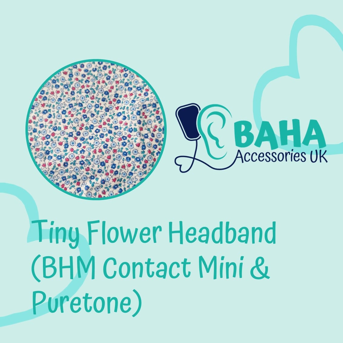 Tiny Flower Wide Headband (BHM Contact Mini & Puretone)