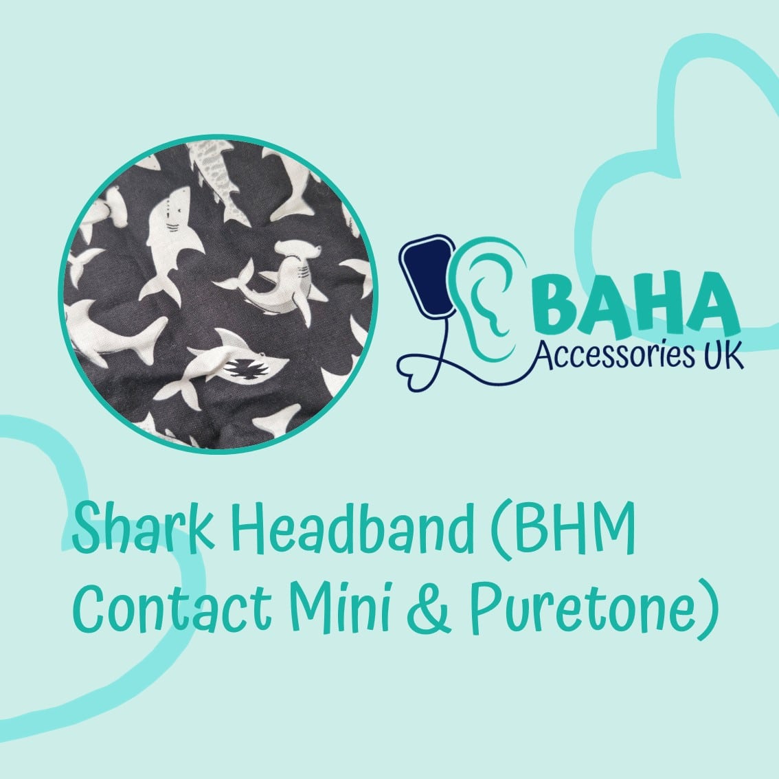 Shark Wide Headband (BHM Contact Mini & Puretone)