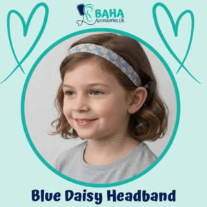 Blue Daisy BAHA Headband (Cochlear BAHA, Oticon Ponto, Med-El Adhear)