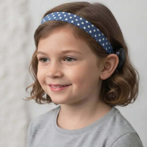 Polka Dot BAHA Headband (Cochlear BAHA, Oticon Ponto, Med-El Adhear)