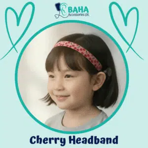 Cherry BAHA Headband (Cochlear BAHA, Oticon Ponto, Med-El Adhear)