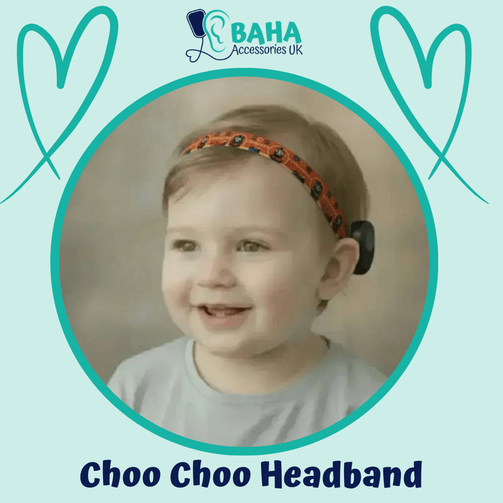 Choo Choo BAHA Headband (Cochlear BAHA, Oticon Ponto, Med-El Adhear)