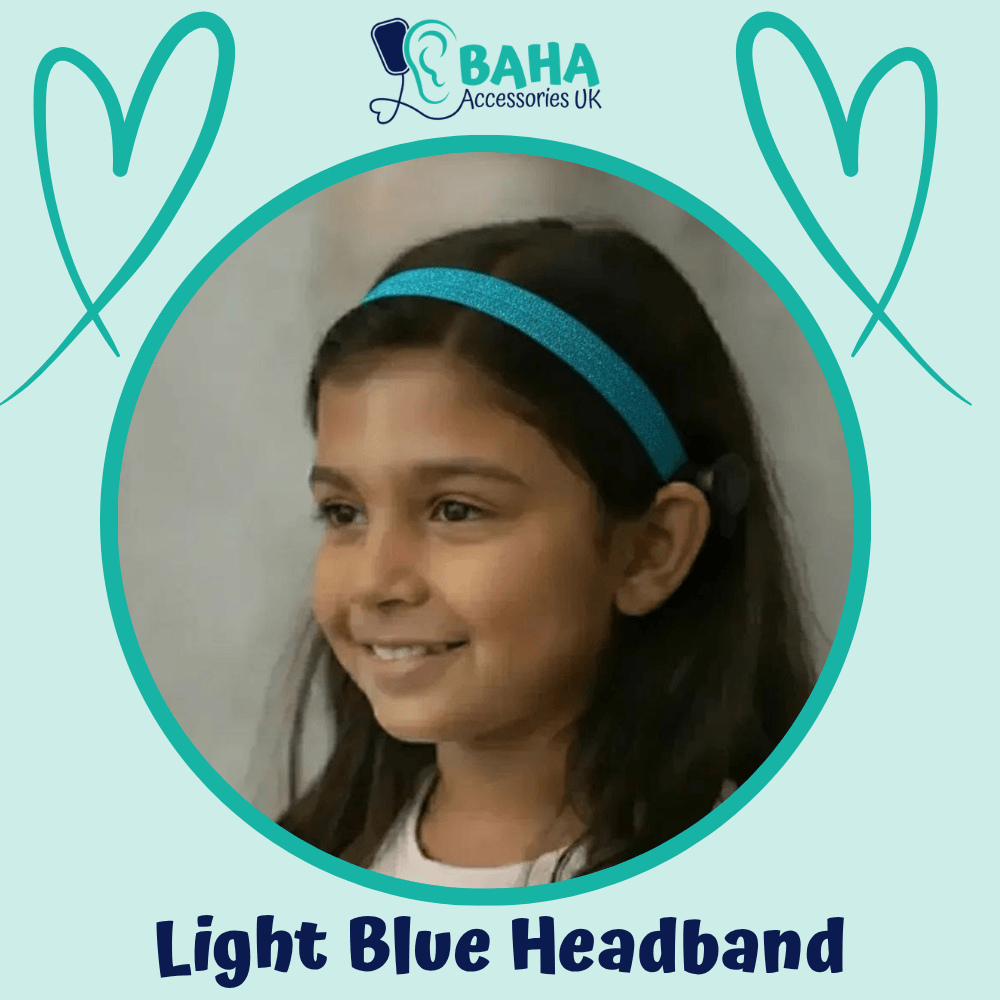 Light Blue BAHA Headband (Cochlear BAHA, Oticon Ponto, Med-El Adhear)