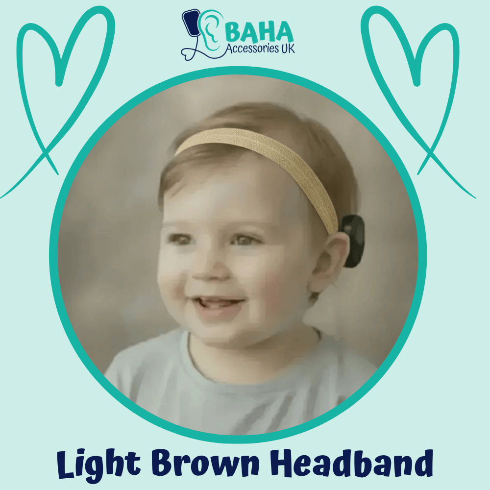 Light Brown BAHA Headband (Cochlear BAHA, Oticon Ponto, Med-El Adhear)