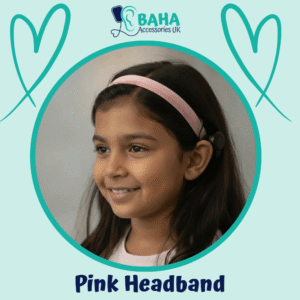 Light Pink BAHA Headband (Cochlear BAHA, Oticon Ponto, Med-El Adhear)