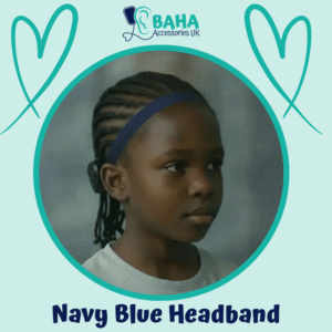 Navy Blue BAHA Headband (Cochlear BAHA, Oticon Ponto, Med-El Adhear)
